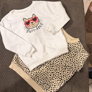 Garanimals Cream and Black Polka Dot Sweater